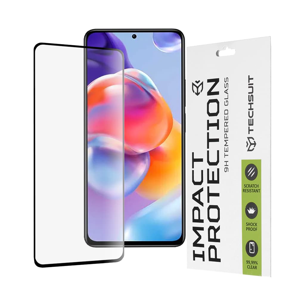 Techsuit 111D Celoplošné sklo Xiaomi Redmi Note 11 Pro Černé - náhled 1