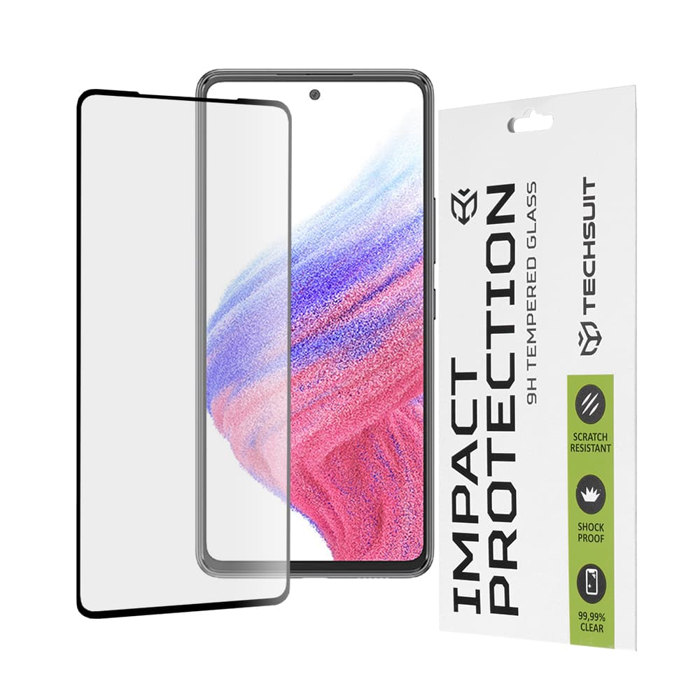 Techsuit 111D Celoplošné lepené sklo Samsung Galaxy A53 5G Černé - náhled 1