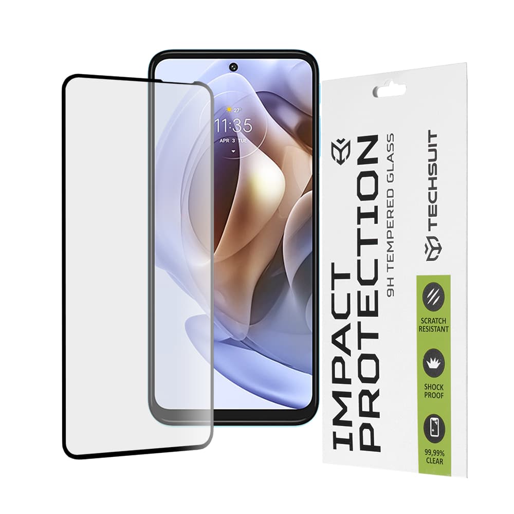 Techsuit 111D Celoplošné lepené sklo Motorola Moto G Black - náhled 1