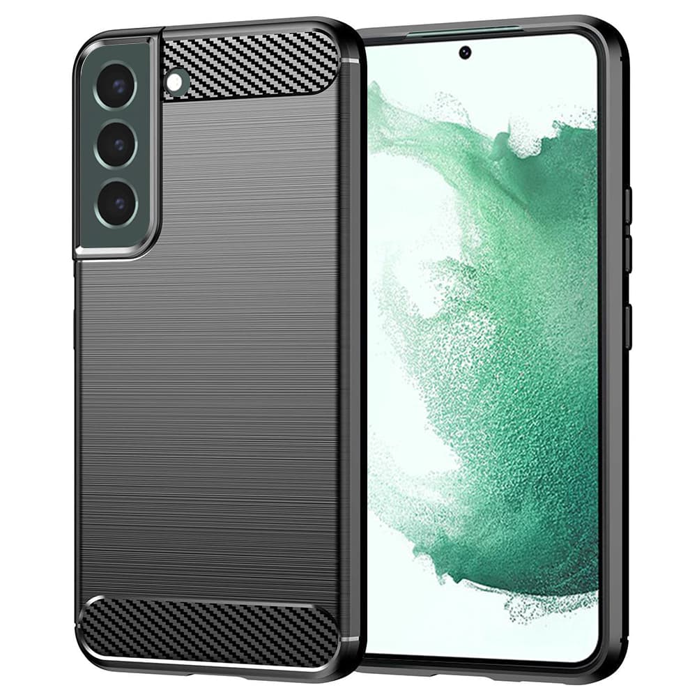 Techsuit Karbon Silikon Samsung Galaxy S22 Plus Černý - náhled 1