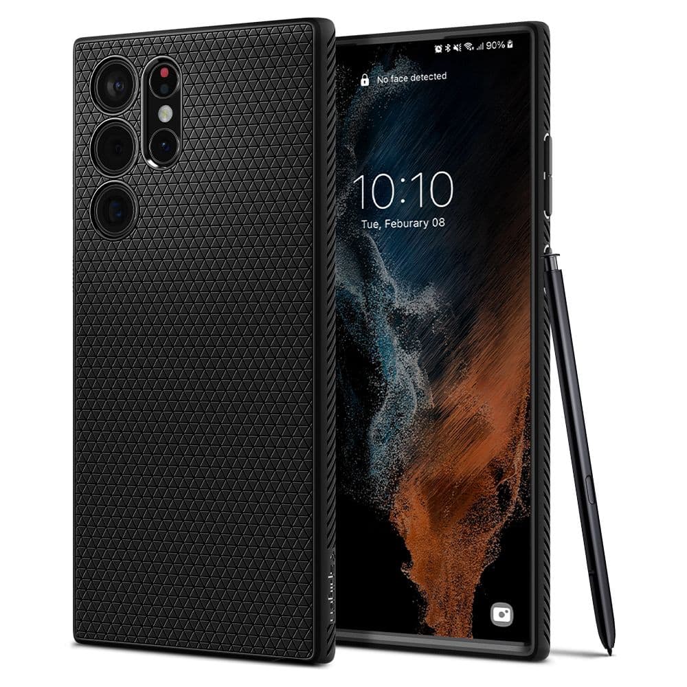 Spigen Tekutý Vzduch Samsung Galaxy S22 Ultra Černý - náhled 1