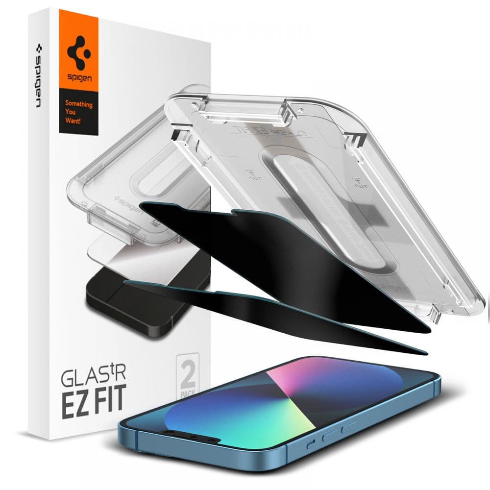 Spigen Glas.tR EZ-FIT 2 balení Privátní pro iPhone 13 14 16e - náhled 1