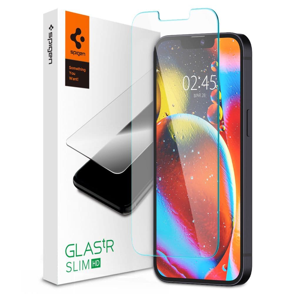 Spigen Glas.tR Slim iPhone 13 13 Pro 14 16e Čiré - náhled 1