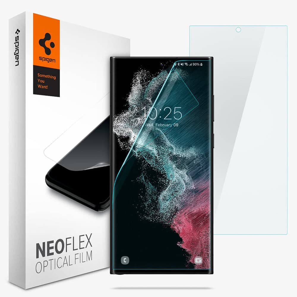 Spigen Neo Flex 2ks Samsung Galaxy S22 Ultra Průhledný - náhled 1