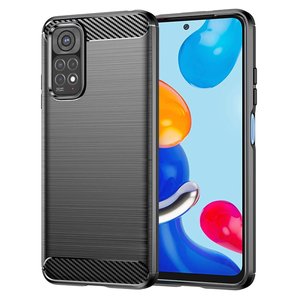 Techsuit Karbon Silikon Xiaomi Redmi Note 11 Note 11S Černý - náhled 1