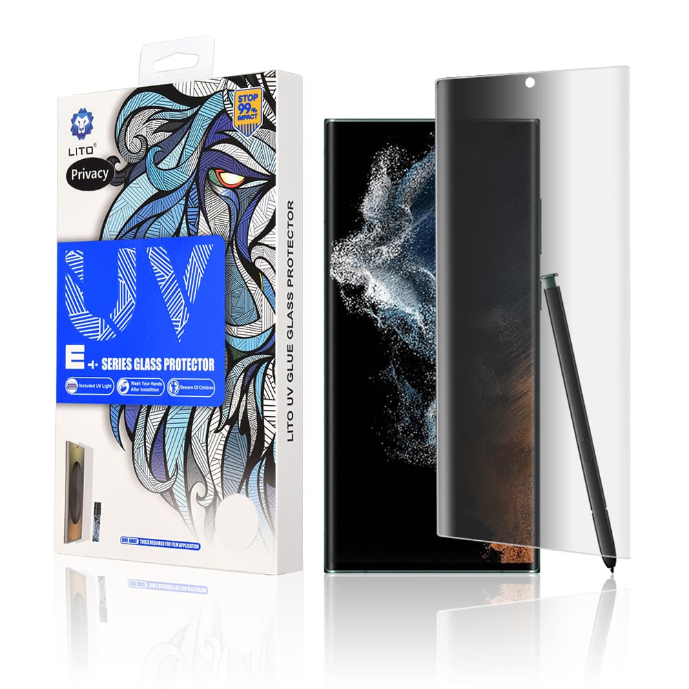 Lito 3D UV Sklo Samsung Galaxy S22 Ultra 5G PRIVÁTNÍ - náhled 1