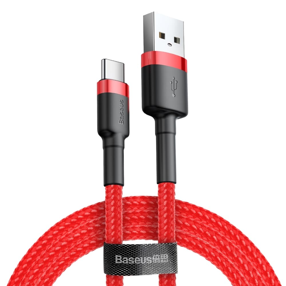 Baseus Cafule USB Type-C Rychlonabíjecí 3A 0.5m Červený - náhled 1