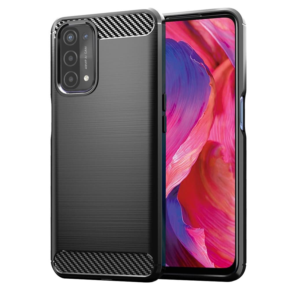 Techsuit Karbon Silikon Černý Oppo A54 5G A74 5G OnePlus Nord N200 5G - náhled 1