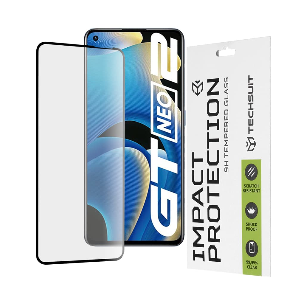 Techsuit 111D Celoplošné Celolepené Sklo Realme GT Neo2 Černé - náhled 1