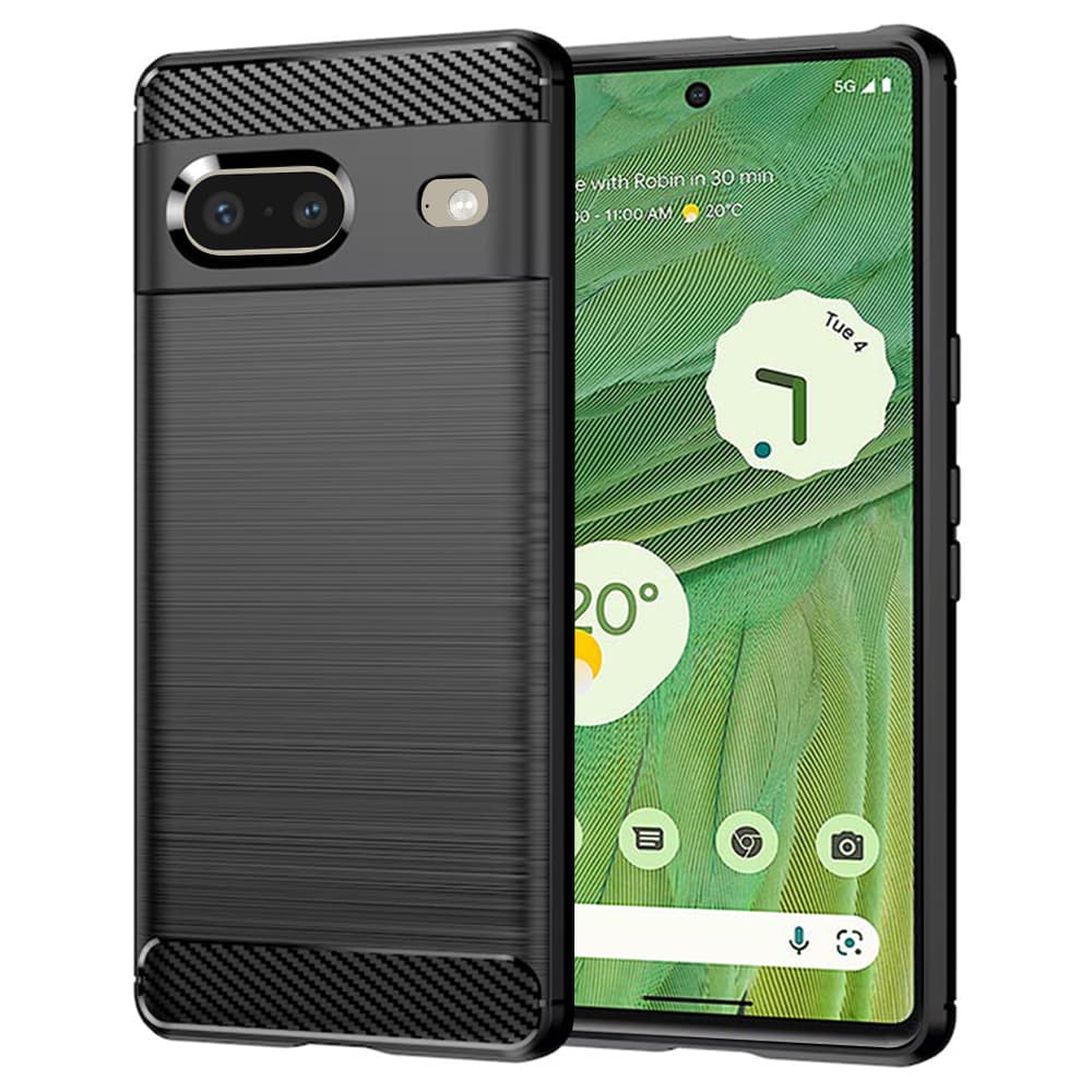 Techsuit Karbon Silikon Google Pixel 7 Černý - náhled 1