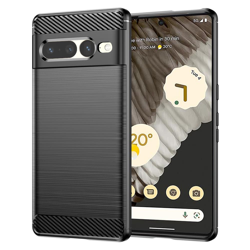 Techsuit Karbon Silikon Google Pixel 7 Pro Černá - náhled 1