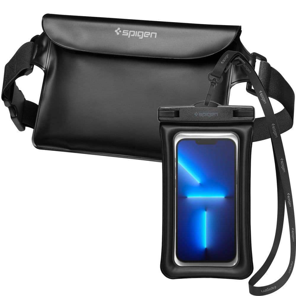 Spigen Vodotěsná ledvinka A621 s pouzdrem na telefon IPX8 Černá - náhled 1