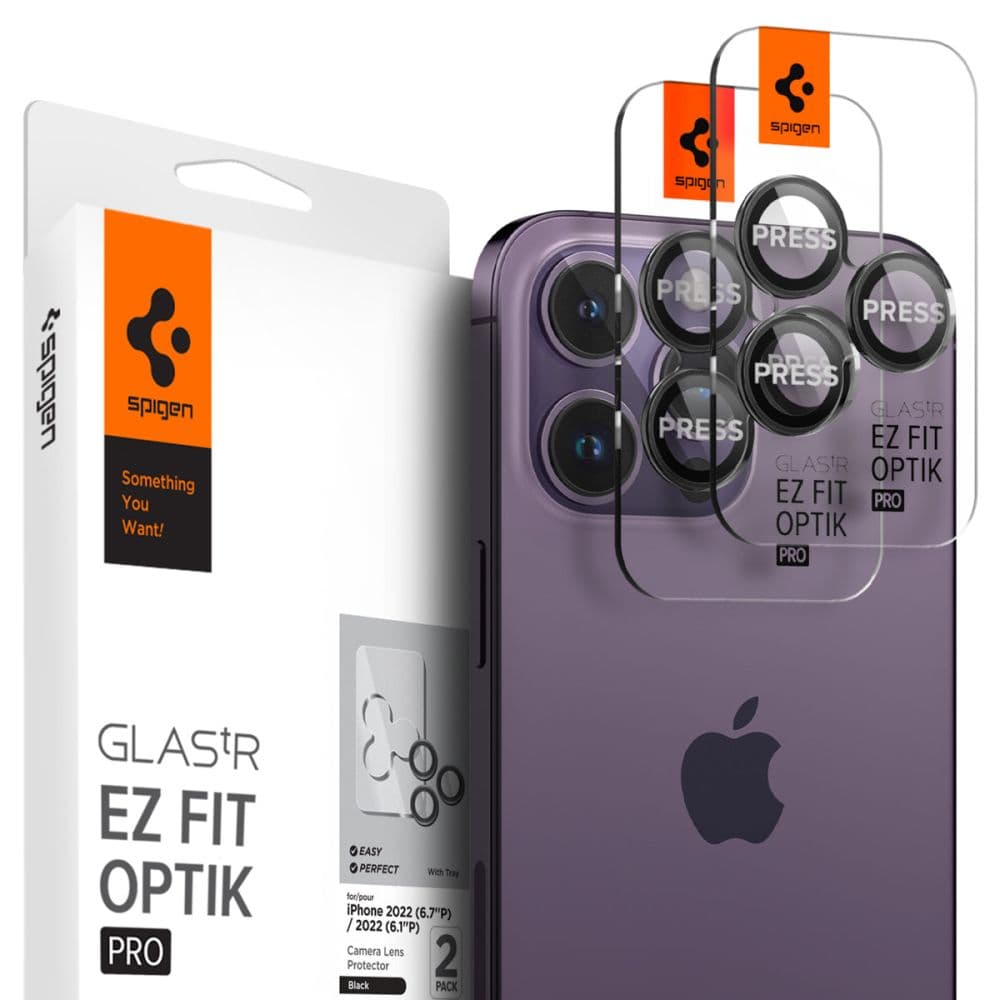 Spigen Optik.tR EZ Fit Pro Sklo fotoaparátu 2 kusy iPhone Black - náhled 1