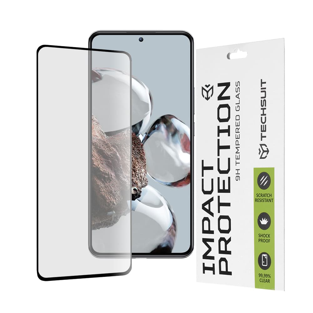 Techsuit 111D Celoplošné lepené sklo Xiaomi 12T 12T Pro Black - náhled 1