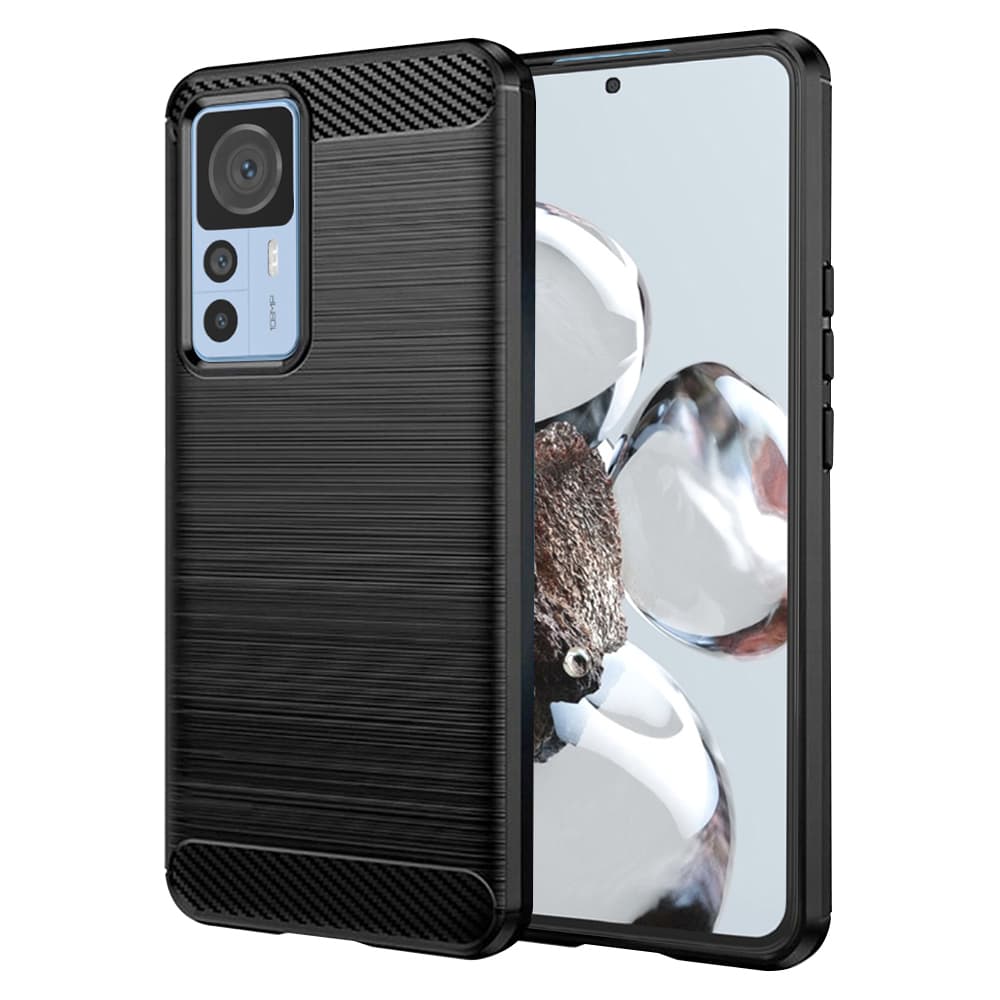 Techsuit Karbon Silikon Xiaomi 12T 12T Pro Černý - náhled 1