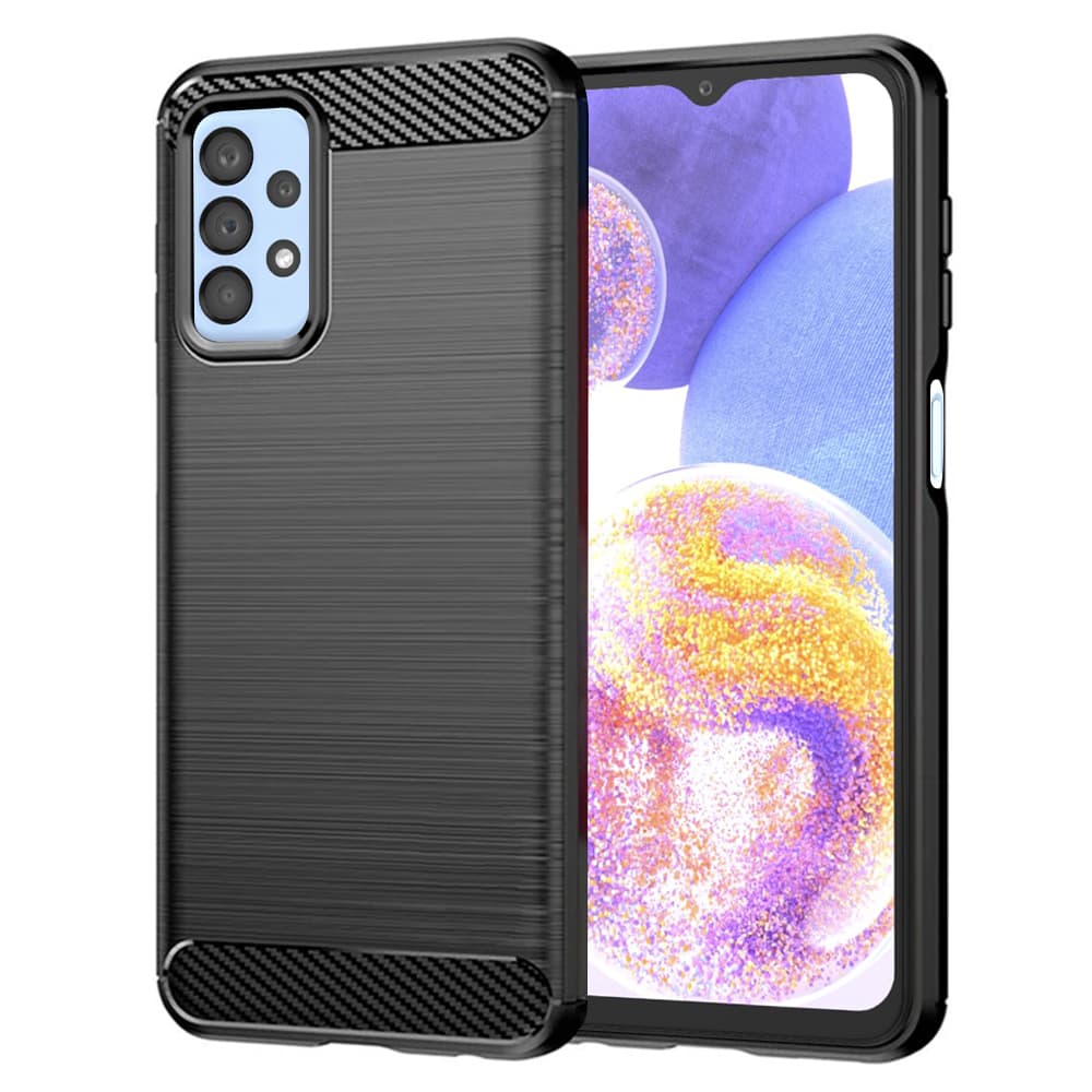 Techsuit Karbon Silikon Samsung Galaxy A23 4G A23 5G Černý - náhled 1