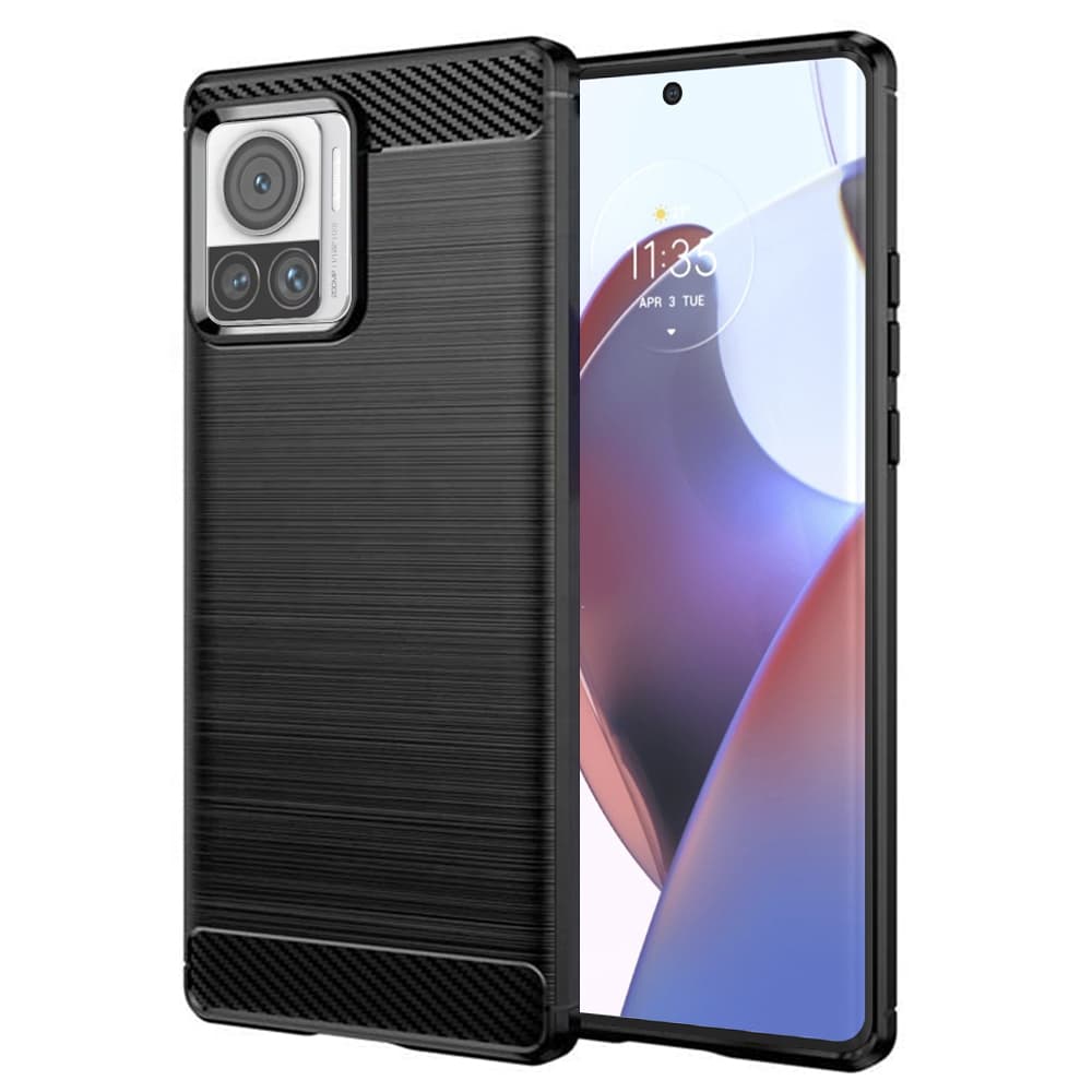 Techsuit Karbonový Silikon Motorola Edge 30 Ultra Černý - náhled 1