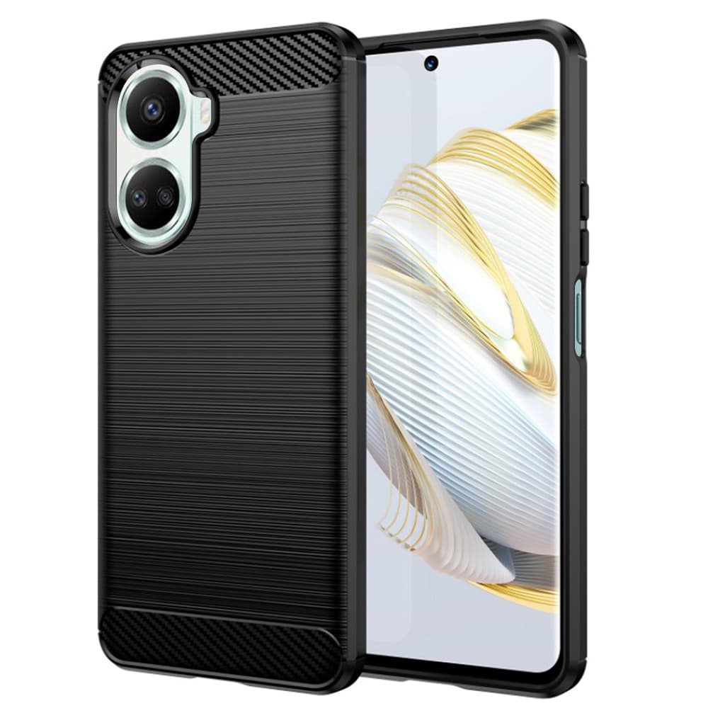 Techsuit Karbon Silikon Kryt Huawei nova 10 SE Černý - náhled 1