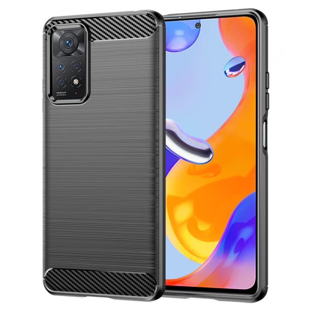 Techsuit Karbon Silikon Xiaomi Redmi Note 11 Pro 4G 5G 12 Pro 4G Černý - náhled 1