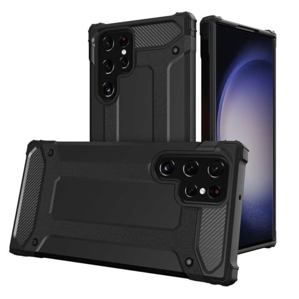Techsuit Hybridní pouzdro Samsung Galaxy S23 Ultra Černá - náhled 1