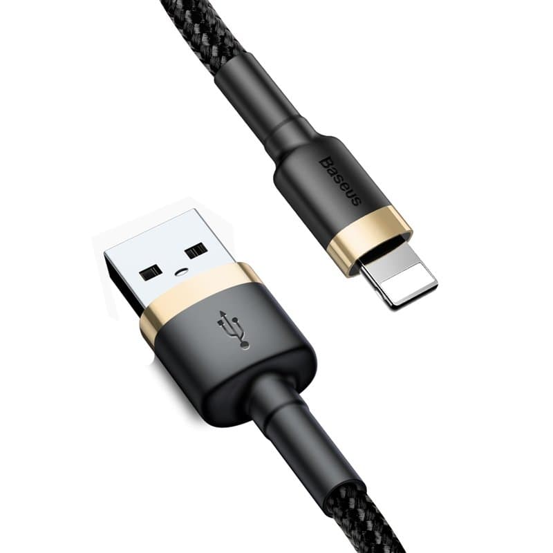 Baseus Kabel Cafule USB Lightning 1.5A 2m Zlato-černý - náhled 1