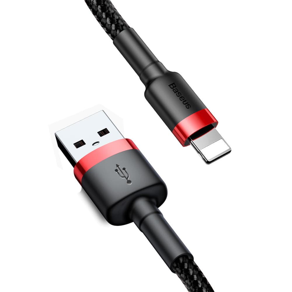 Baseus Kabel Cafule USB na Lightning 2.4A 1m Červenočerný - náhled 1