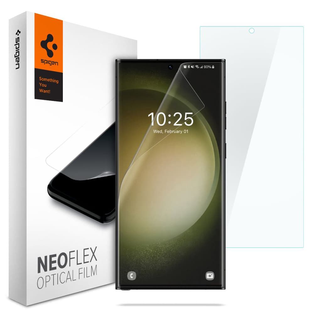 Spigen Neo Flex 2 kusy Samsung Galaxy S23 Ultra Průhledné - náhled 1