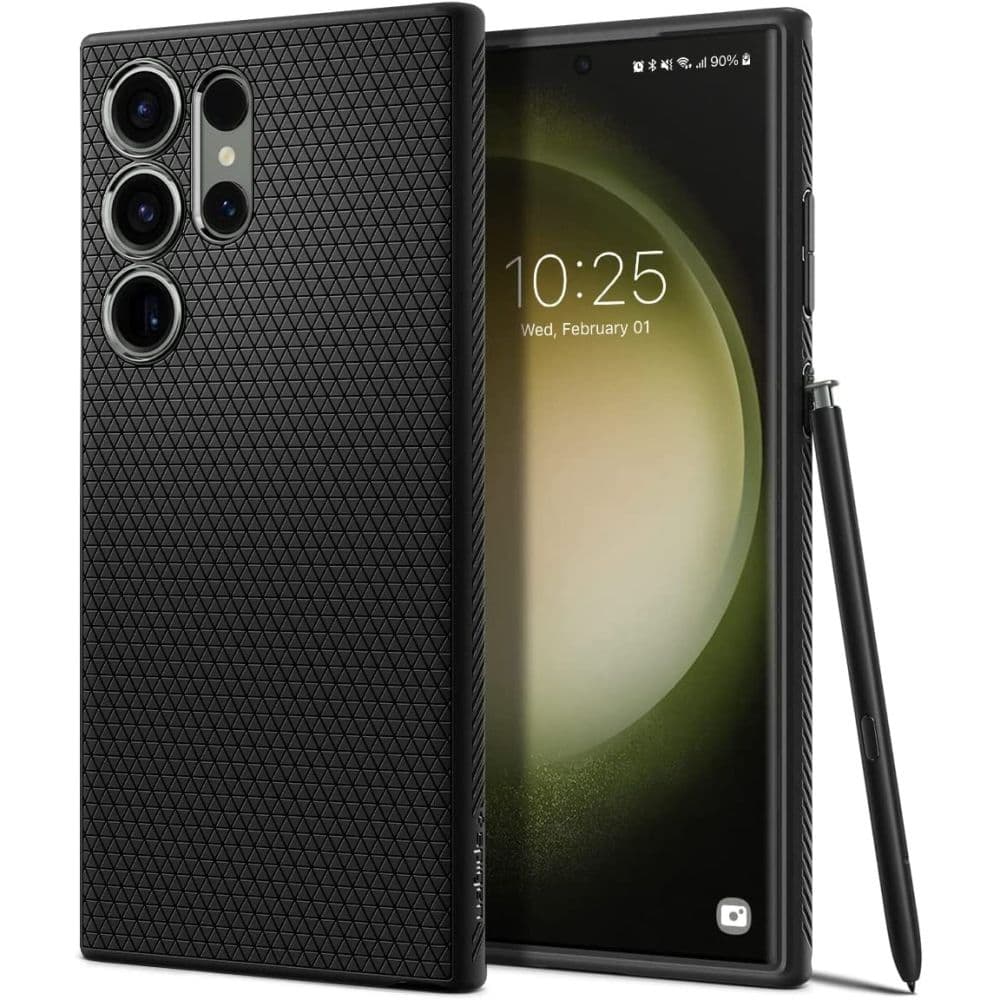 Spigen Liquid Air Samsung Galaxy S23 Ultra Matný Černý - náhled 1