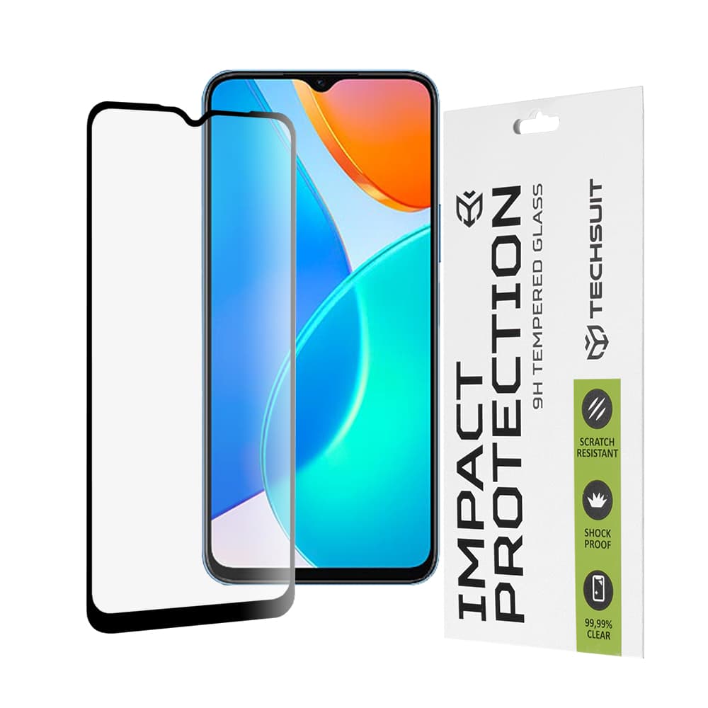 Techsuit 111D Celoplošné sklo Honor X6 X8 5G 70 Lite Black - náhled 1