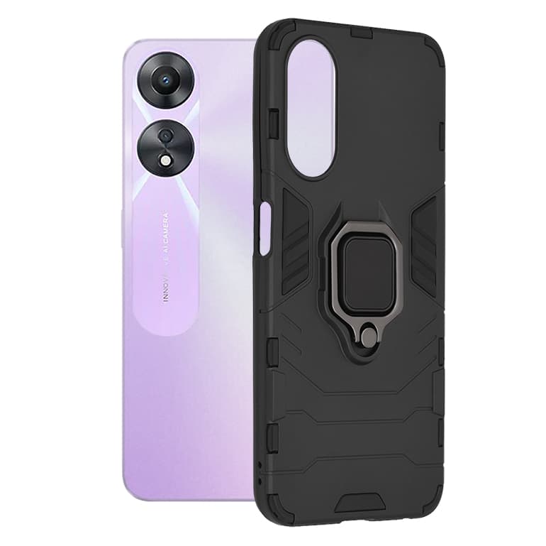 Techsuit Silikonový kryt Oppo A58 5G A78 5G Černý - náhled 1