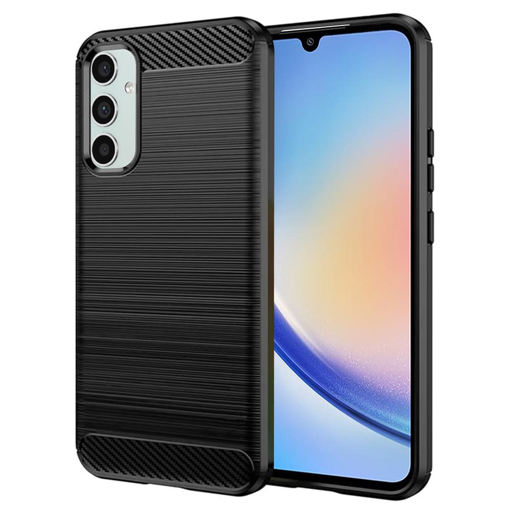 Techsuit Karbon Silikon Samsung Galaxy A34 5G Černý - náhled 1