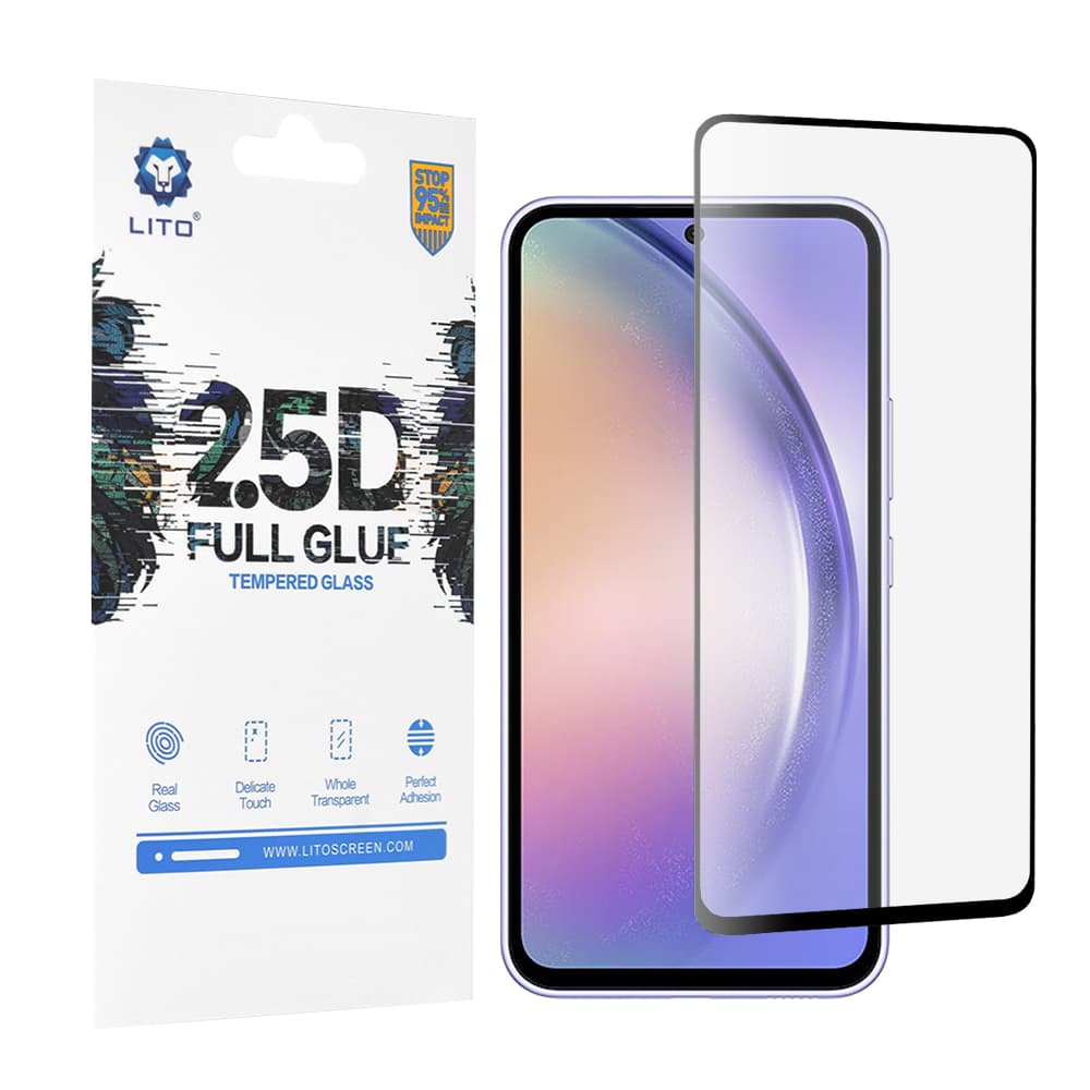 Lito 2.5D celolepicí sklo Samsung Galaxy A54 Black - náhled 1