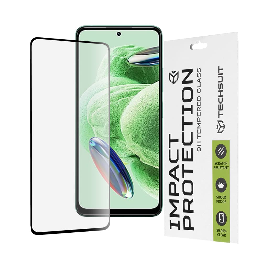 Techsuit 111D Celoplošné sklo Xiaomi Redmi Note 12 5G 4G Poco X5 Black - náhled 1