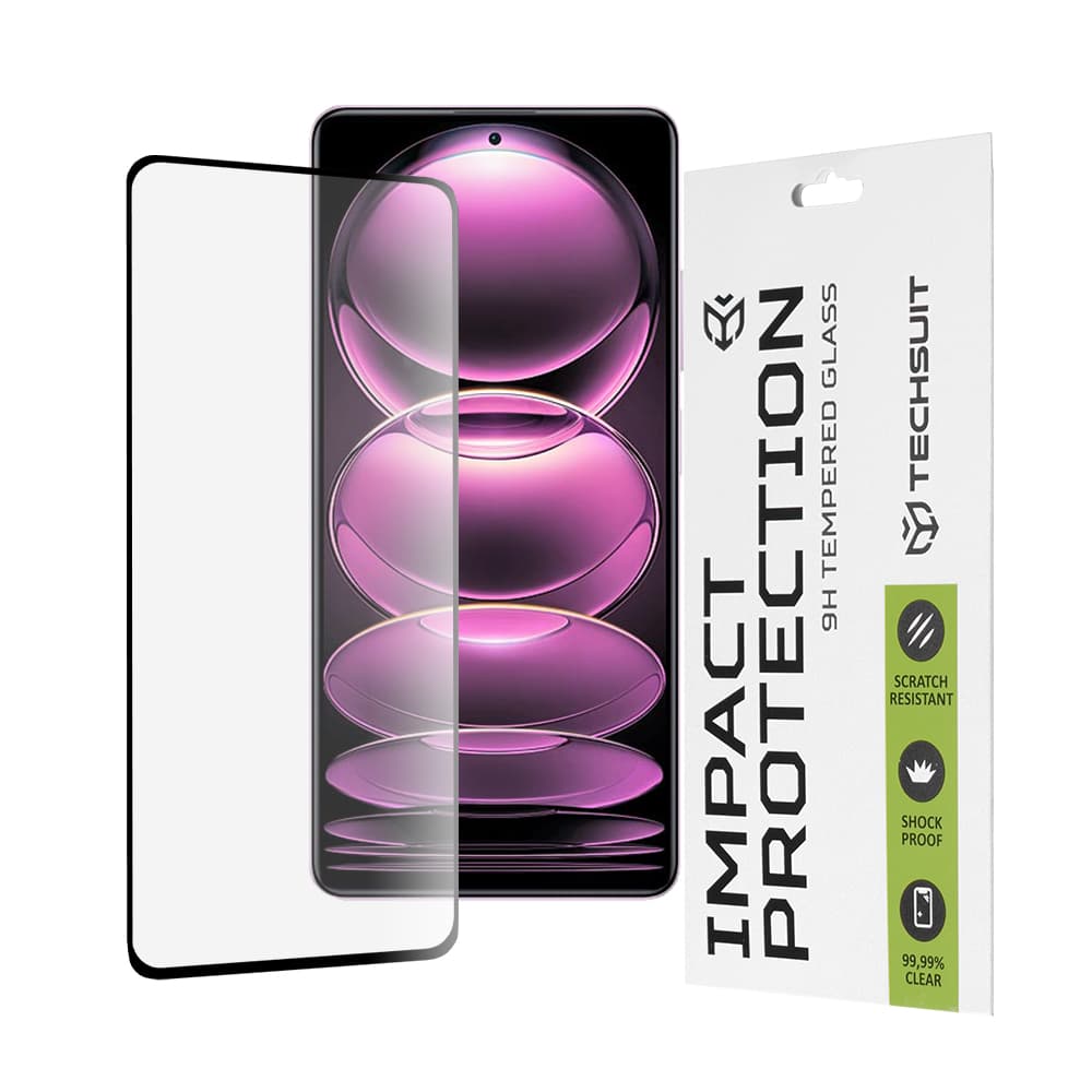 Techsuit 111D Celoplošné lepící sklo Xiaomi Redmi Note 12 Pro 5G Black - náhled 1