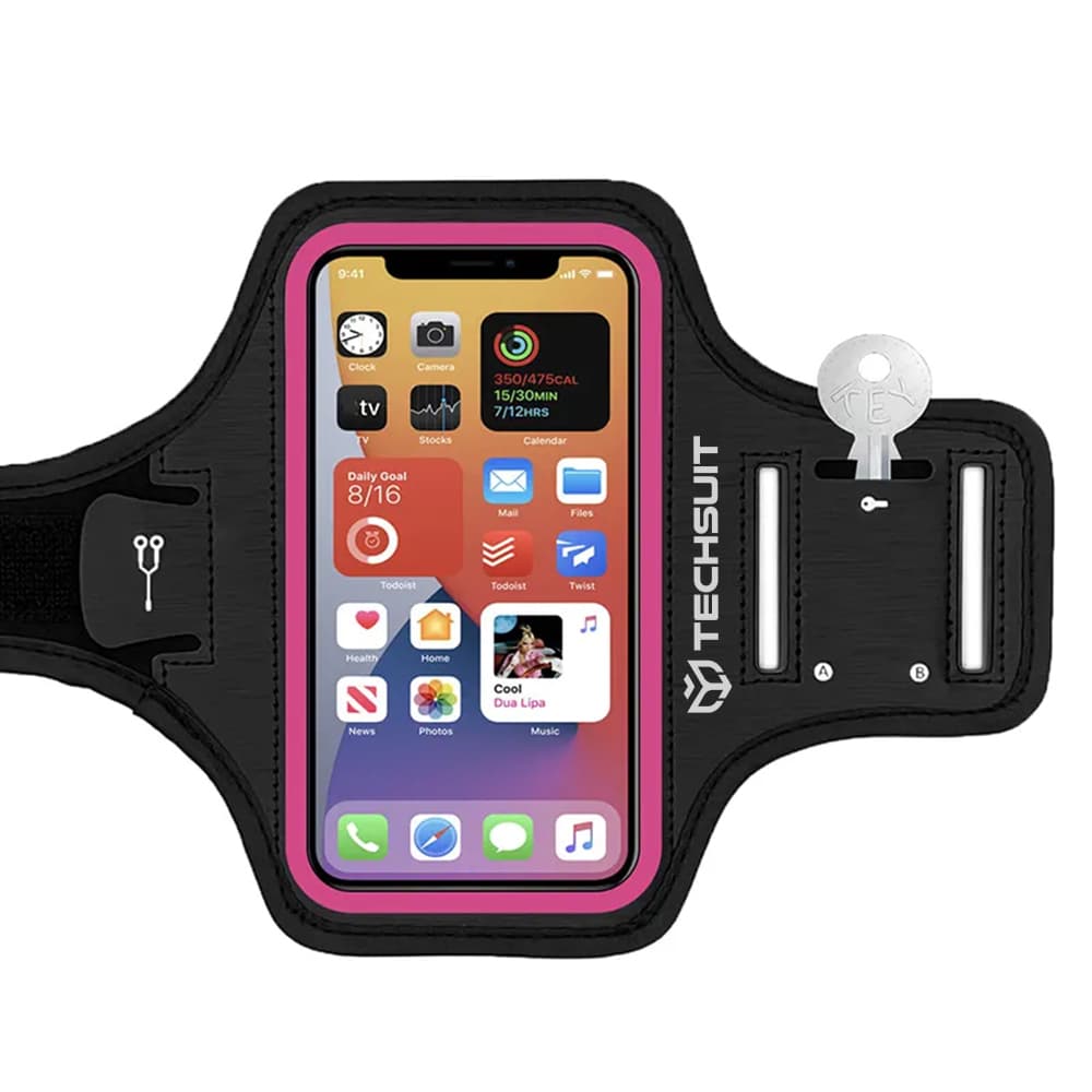 Techsuit Náramek TH20 na suchý zip max 6.8" Růžový - náhled 1