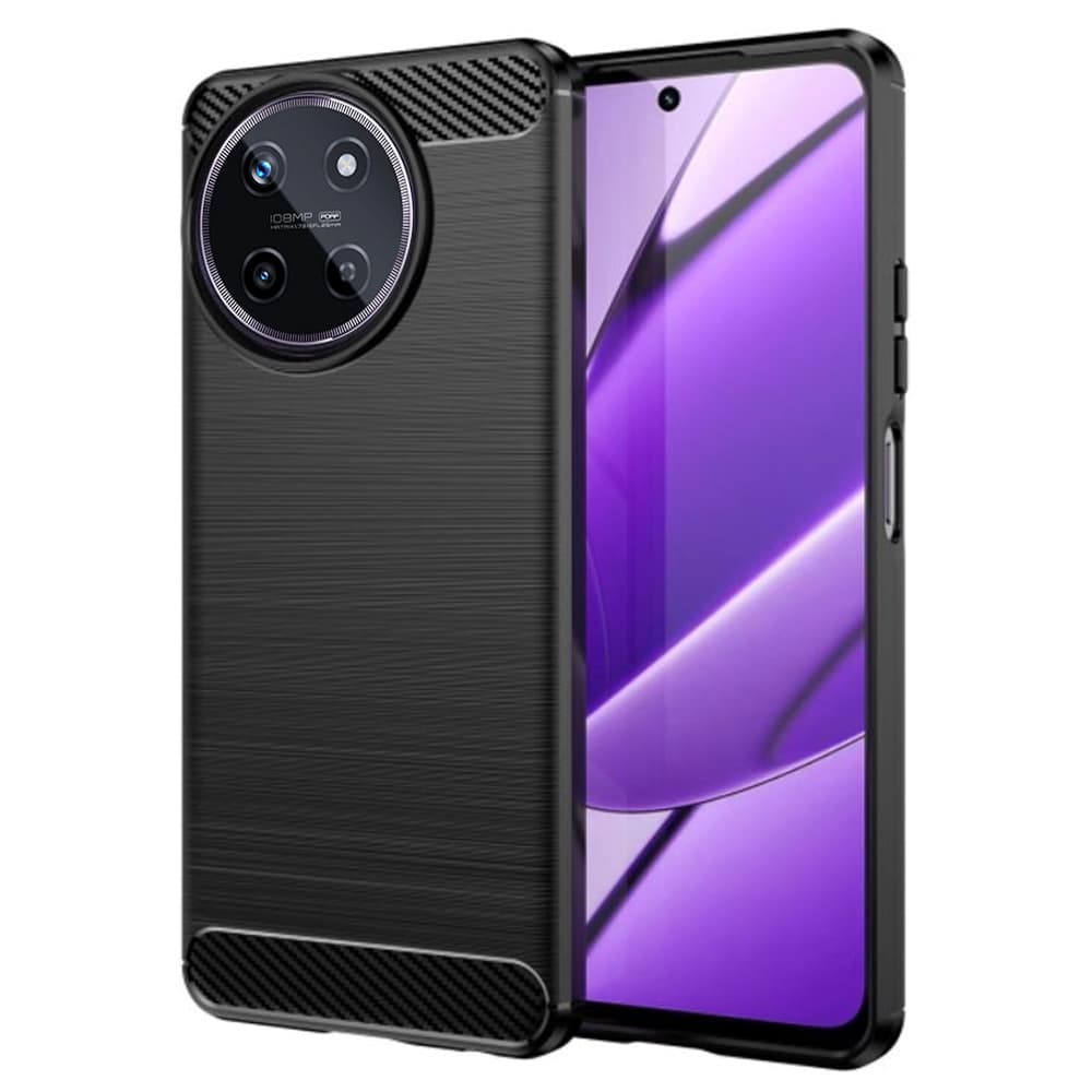 Techsuit Karbon Silikon Realme 11 Černý - náhled 1