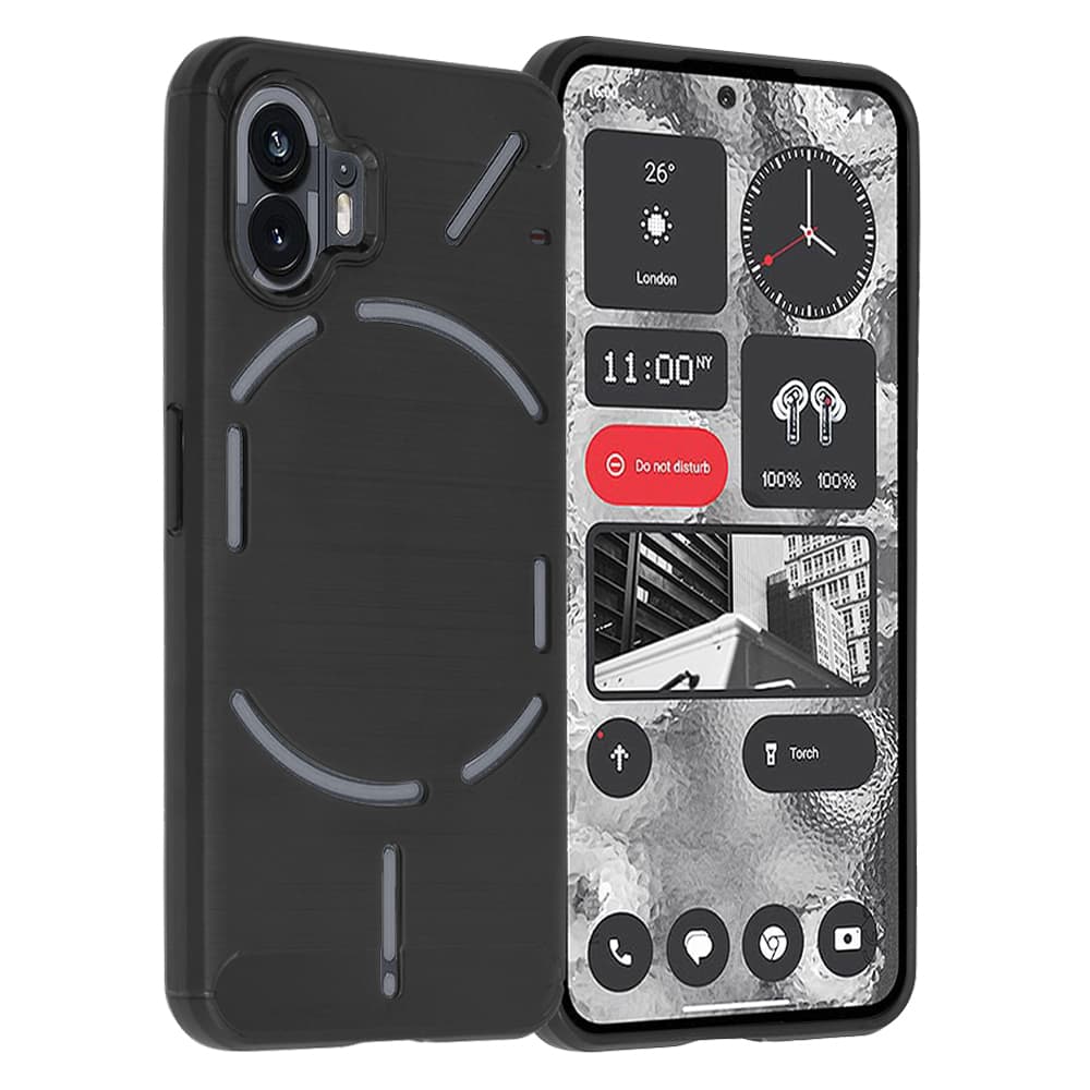 Techsuit Karbon Silikon Nothing Phone (2) Black - náhled 1