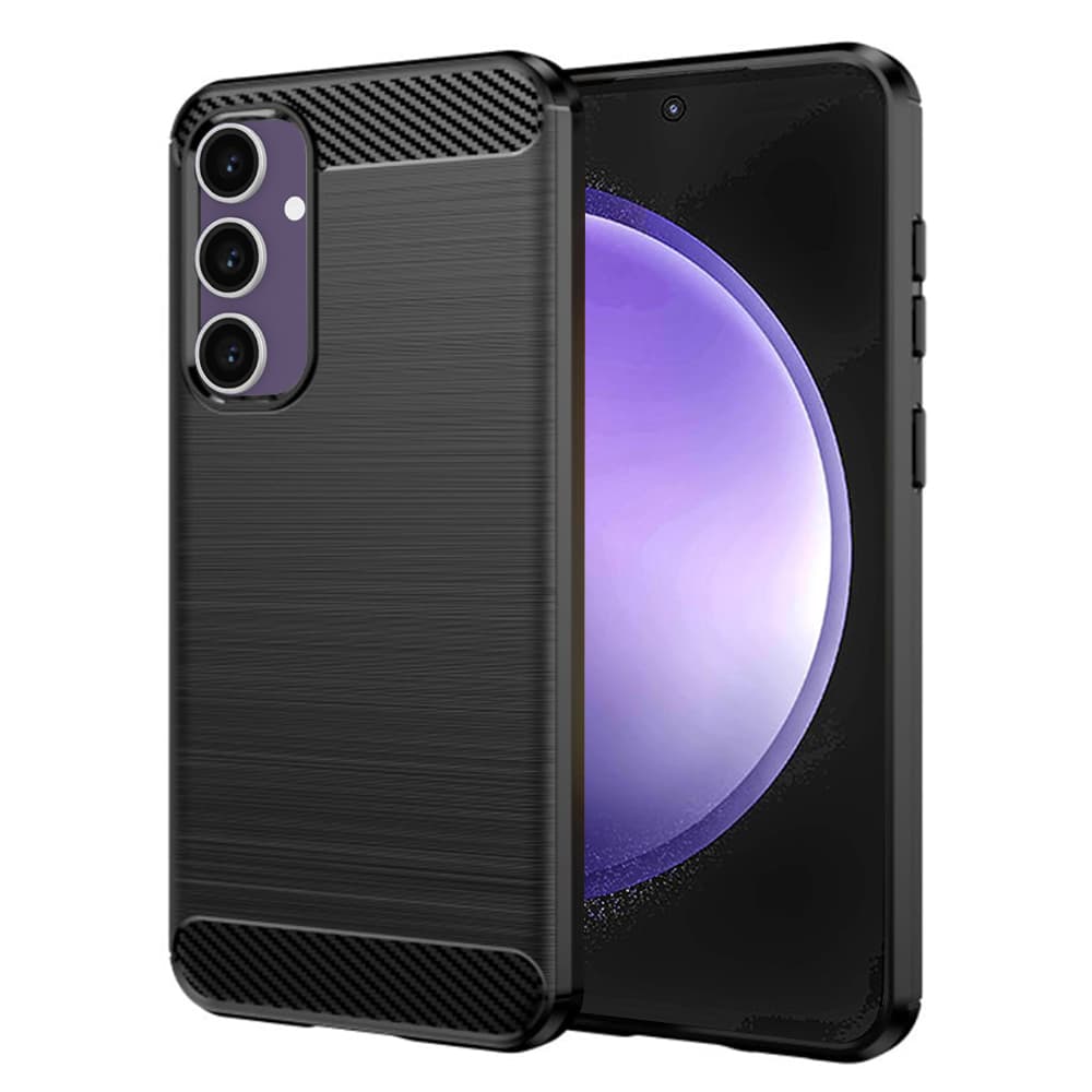 Techsuit Karbon Silikon Samsung Galaxy S23 FE Černá - náhled 1