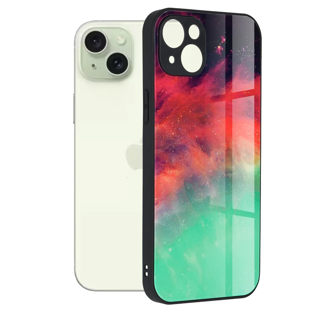 Techsuit Série Glaze iPhone 15 Plus Ohnivý oceán - náhled 1