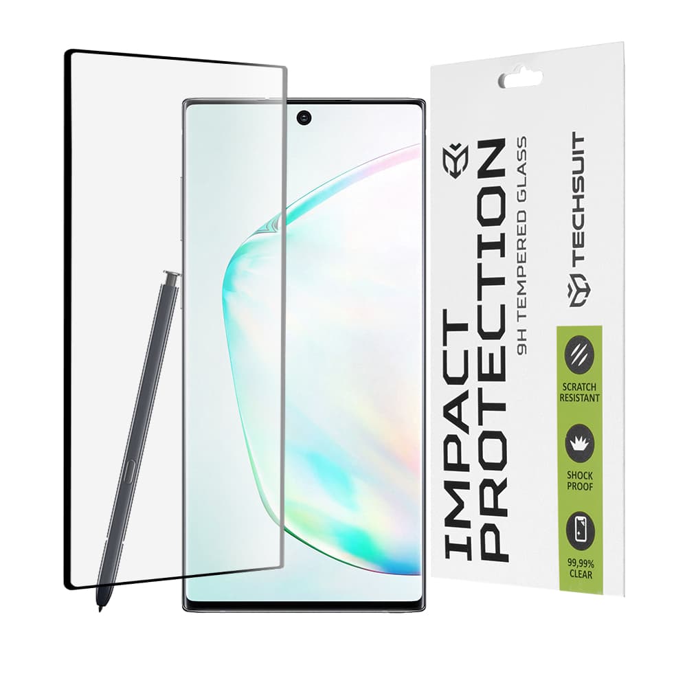Techsuit 111D Celoplošné 3D sklo Samsung Note 10 Plus Black - náhled 1