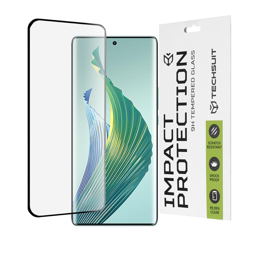Techsuit 111D Celoplošné lepené sklo 3D Honor Magic5 Lite Black - náhled 1