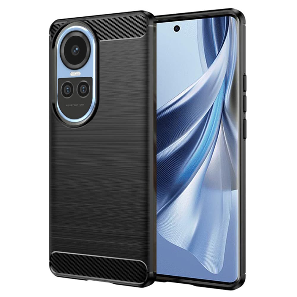 Techsuit Karbon Silikon Oppo Reno10 Reno10 Pro Černý - náhled 1