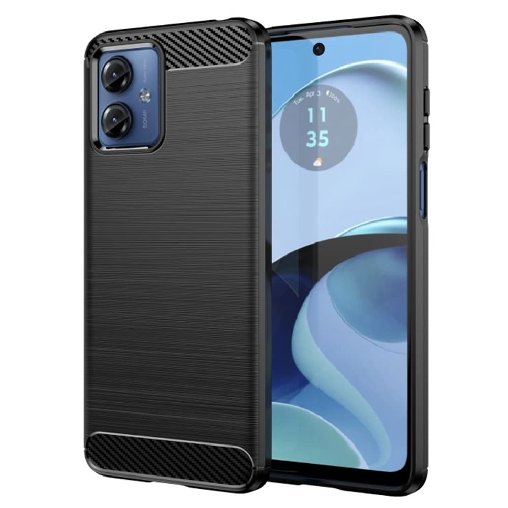 Techsuit Karbon Silikon Motorola Moto G14 Černý - náhled 1