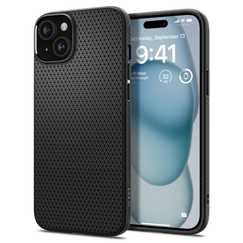 Spigen Liquid Air iPhone 15 Matná černá - náhled 1