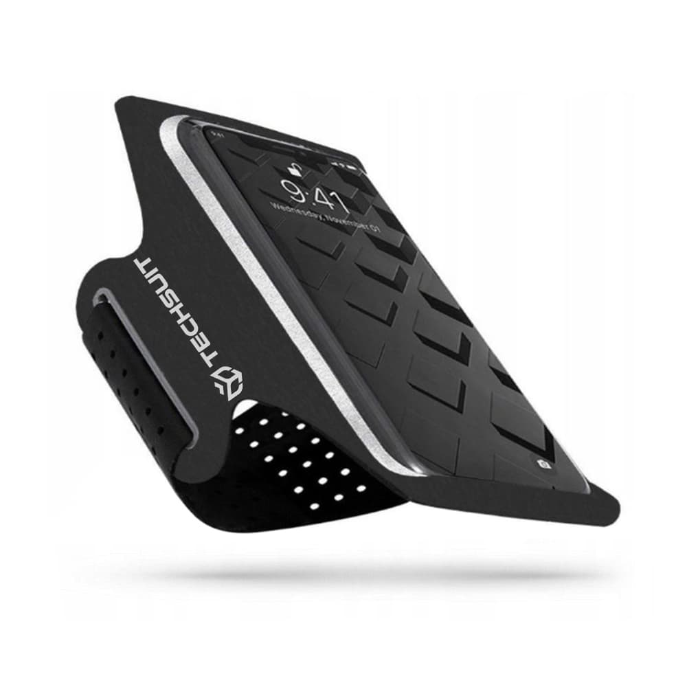 Techsuit Sportovní pouzdro na ruku TH10 na telefony max 6.5" Černá Šedá - náhled 1