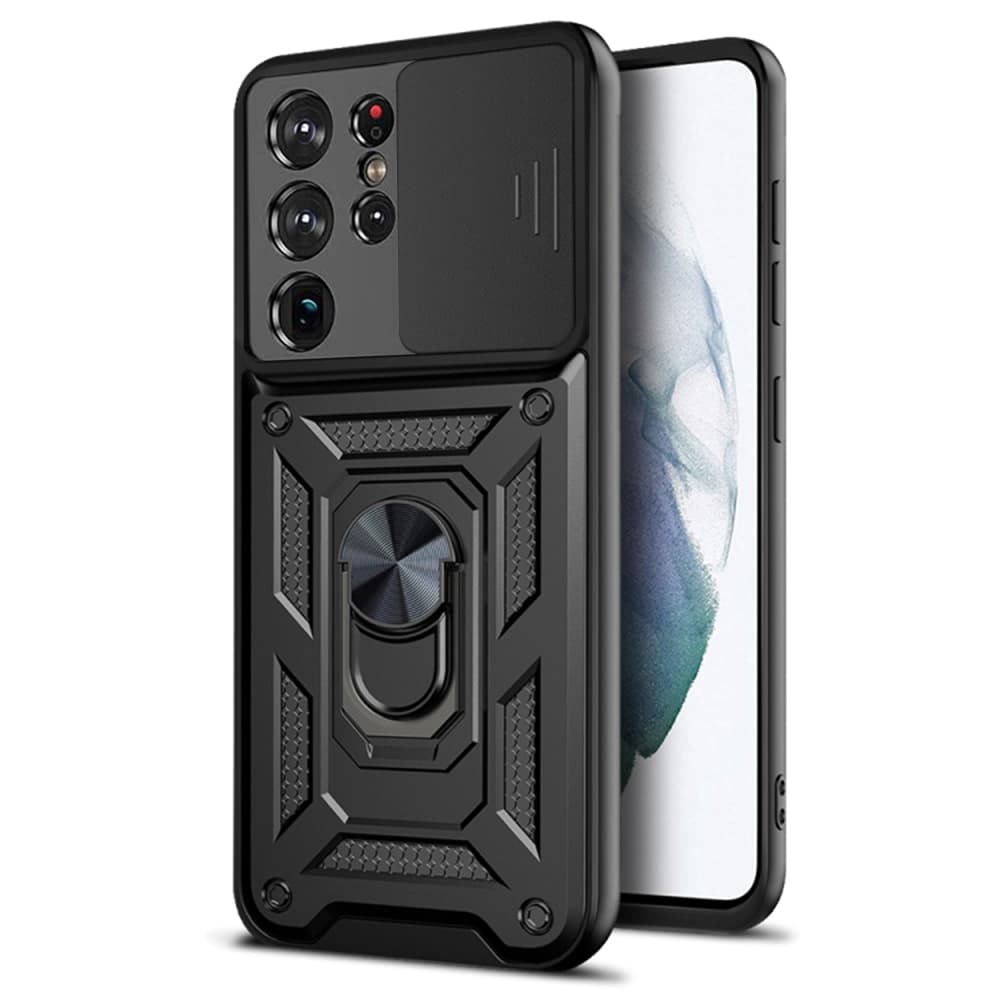 Techsuit CamShield řada Samsung Galaxy S21 Ultra 5G černá - náhled 1