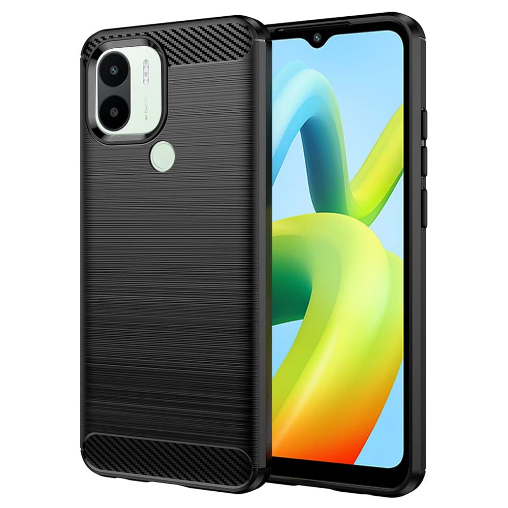 Techsuit Karbon Silikon Xiaomi Redmi A1+ A2+ Černý - náhled 1