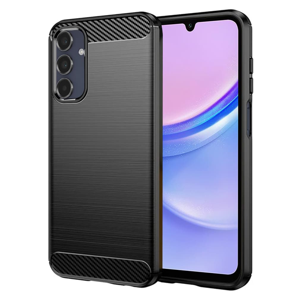 Techsuit Karbon Silikon Samsung Galaxy A15 4G A15 5G Černý - náhled 1