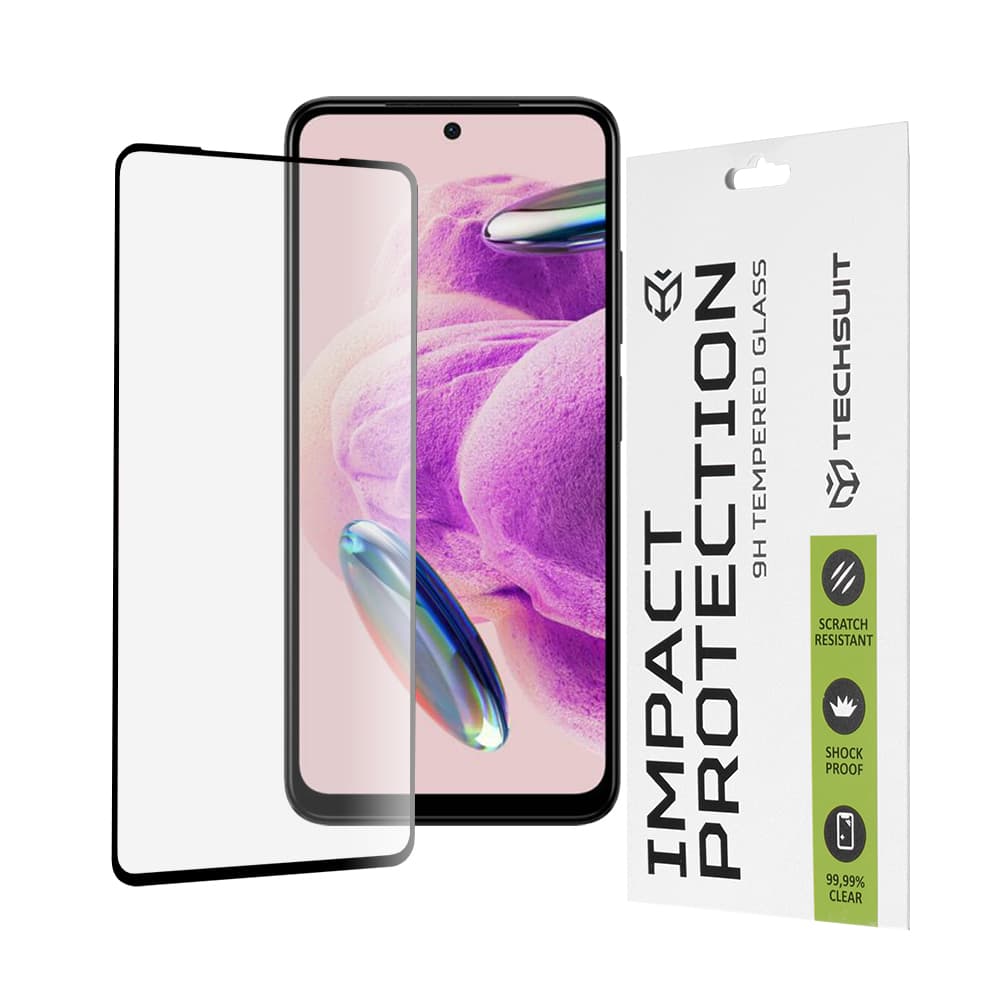 Techsuit 111D Celoplošné Lepení Sklo Xiaomi Redmi Note 12S Černá - náhled 1