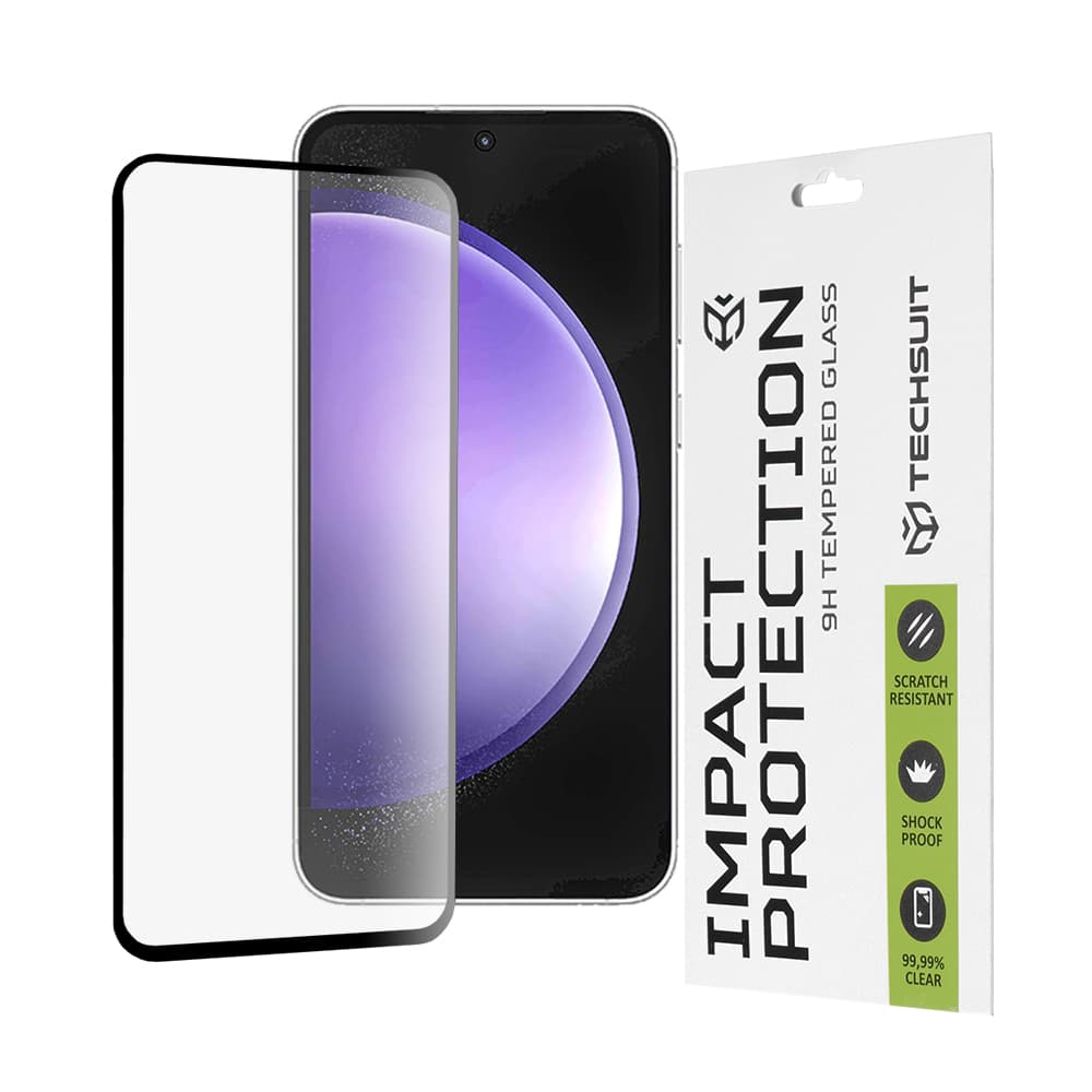 Techsuit 111D Celoplošné Celolepicí Sklo Samsung Galaxy S23 FE Black - náhled 1
